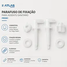 Parafuso de Fixação para Assento Sanitário Atlas Primafer - Original