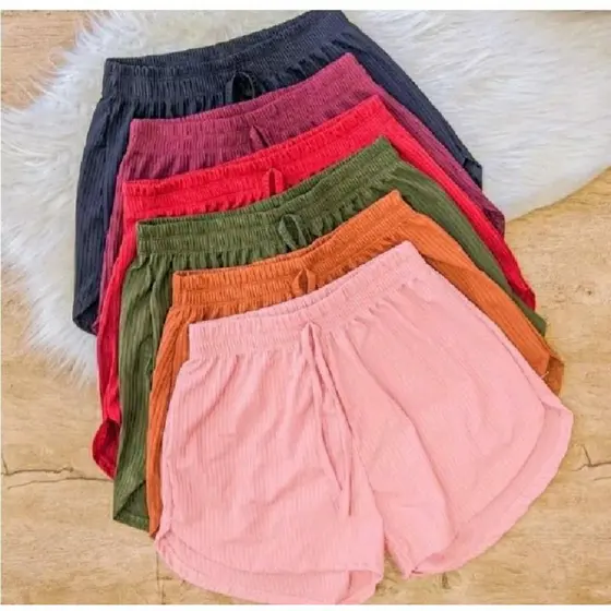 KIT 4 SHORT plus size várias colores malha Canelado promoçãoG1/G2/G3//