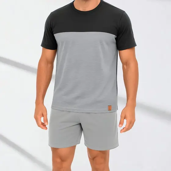 Pijama Camiseta Manga Curta e Bermuda Diones  Masculino Básico