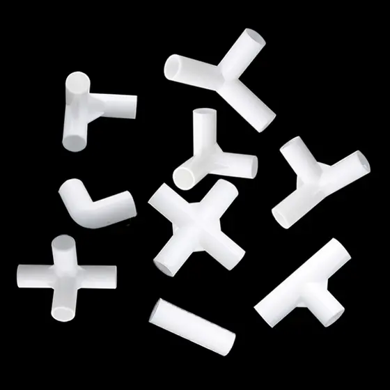 Diâmetro Interno 8/12/16mm Cotovelo Reto Conector T De 4 Vias 60 90 120 135 Graus PVC DIY Guarda-Roupa Tenda Adaptador D