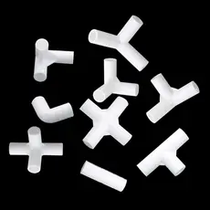 Diâmetro Interno 8/12/16mm Cotovelo Reto Conector T De 4 Vias 60 90 120 135 Graus PVC DIY Guarda-Roupa Tenda Adaptador D