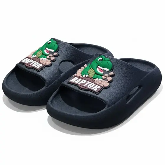 Chinelo Nuvem Infantil Masculino e Feminino de Dinossauro Leve e Confortável Slide Menino e Menina