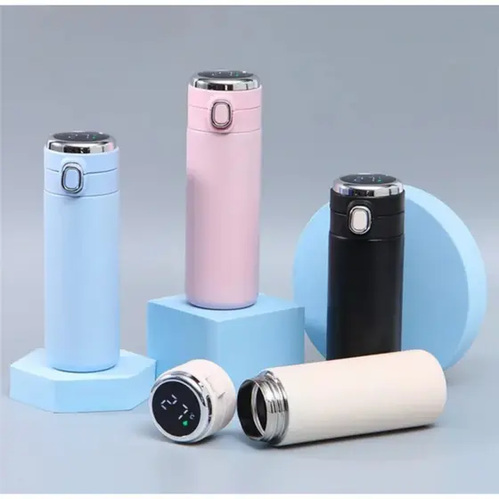 GARRAFA TERMICA COM DISPLAY DIGITAL 420ML