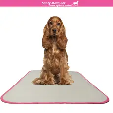 kit 2 tapete higiênico lavável cães G1, Cor Rosa,100 x 60 cm, reutilizável impermeável não vaza xixi para cachorros.