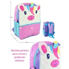 Mochila Escolar Com Estojo Grande Reforçada Grande Bolso Para Garrafinha Menina Menino Adolescente