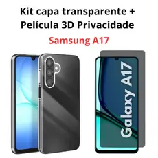 Kit Capinha Anti-Impacto + Película 3D Privacidade  Compatível Com Samsung A17
