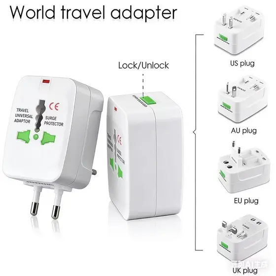 Adaptador de Tomada Universal AUS/NZ/EUA/UK/USA