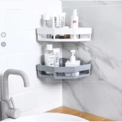 Suporte Cantoneira Porta Sabonetes Shampoos C/ Suporte De Parede Para Banheiro (CK3507)