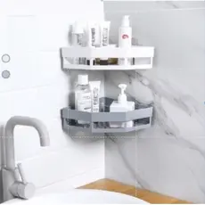 Suporte Cantoneira Porta Sabonetes Shampoos C/ Suporte De Parede Para Banheiro (CK3507)