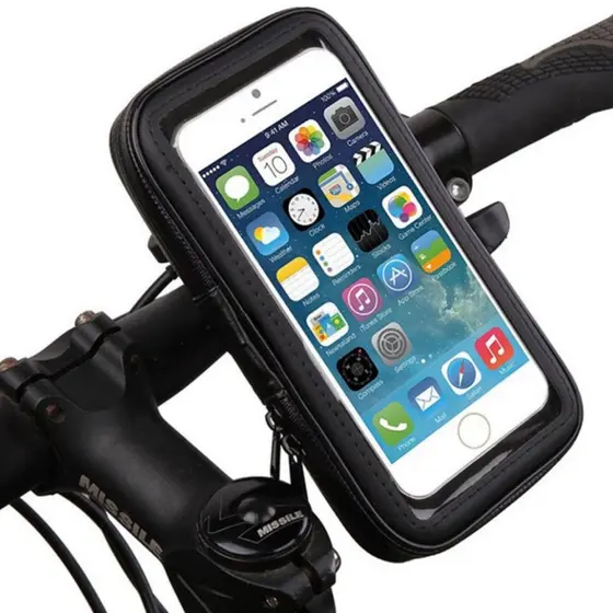 Suporte De Celular Bicicleta Moto C/ Ziper Prova D'agua 6.7 Polegadas ( LE-030D )