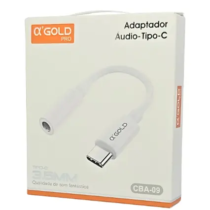 Cabo Adaptador De Audio Tipo-c Para P2 Femea A'Gold Com Entrada De Áudio Auxiliar De Xiaomi Sumsang