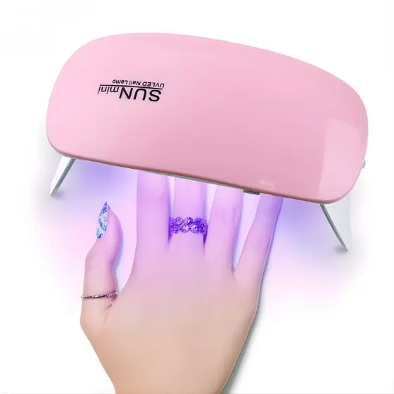 Mini Cabine de LED UV para Unhas de Gel Tips Fibra