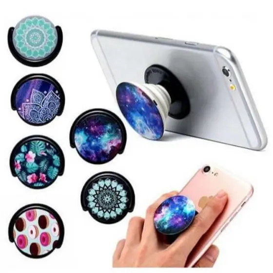 📱 Suporte Pop Socket para Celular 3M Retrátil Anti Queda + Stand Universal