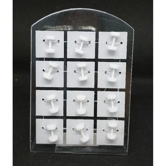 CARTELA DE alargador  plástico acrílico 1-3mm UNISEXX rosquear piercing kit CONTEM 12 UN
