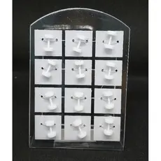 CARTELA DE alargador  plástico acrílico 1-3mm UNISEXX rosquear piercing kit CONTEM 12 UN