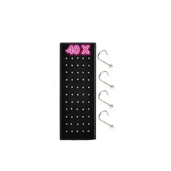 PROMOCAO  Kit 40 Piercing Para Nariz  Aço Cirugico ARGORINHA /PEDRARINHA
