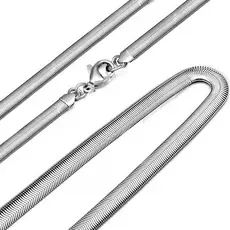 Corrente ou Pulseira Cobra amassada  Aço Inox 316L