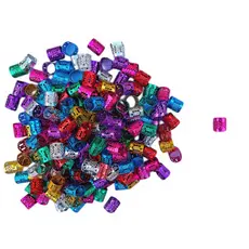 PACOTE 100 peca Anéis Em Metal colorido Para Cabelo Trança Box Braids Dreads Tererês Com Regulagem