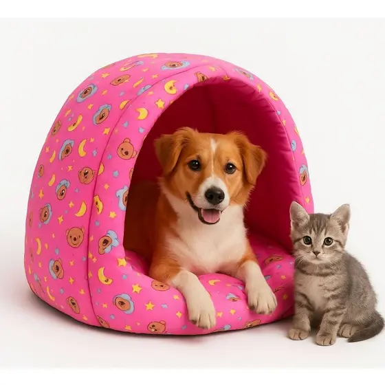 Cama Iglu Pet Cachorro e Gato Super Confortável Tamanhos P M G Lavável Antiestresse Toca (oxford)