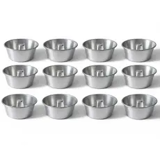 Kit Mini Forminhas Alumínio 300ml nº12 – Mini Pudim, Bolo Vulcão, Sobremesas