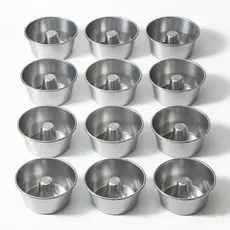 Kit 12 Mini Formas Nº10 220ml Alumínio Pudim Bolo Sobremesa Individual Cozinha Criativa 10cm
