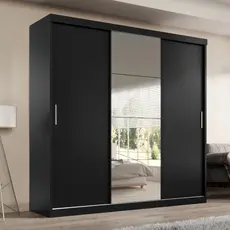 Guarda Roupa Casal Tonielque Paris 3 Portas de Correr  2 Gavetas com Espelho