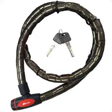 CADEADO PARA BICICLETA BIKE MOTO ARTICULADO 18X1500MM FUME RESISTENTE TIPO MAXTRAVA