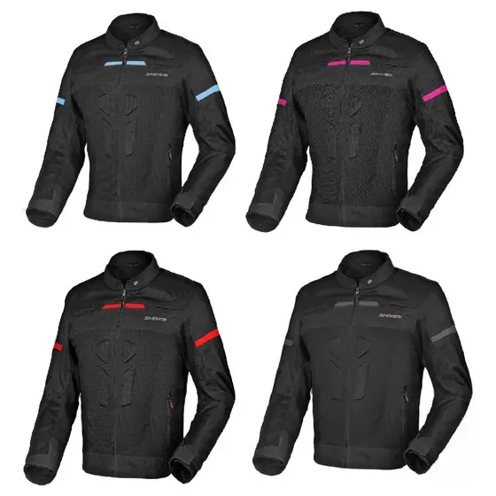 JAQUETA DE MOTO VENT MASCULINA FEMININA SHIVER VENTILADA PARA CALOR COM PROTEÇÃO BOLSOS POLIÉSTER REFLETIVA CONFORTÁVEL