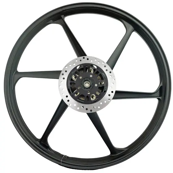 RODA DIANTEIRA TITAN150 FAN150 2004 2013 ESD 6 PONTAS PRETO FREIO DISCO