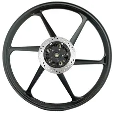 RODA DIANTEIRA TITAN150 FAN150 2004 2013 ESD 6 PONTAS PRETO FREIO DISCO