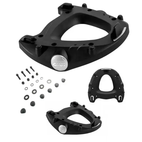 Base suporte Universal Para Bau bauleto Moto Monokey M5 Givi preto + Kit fixação