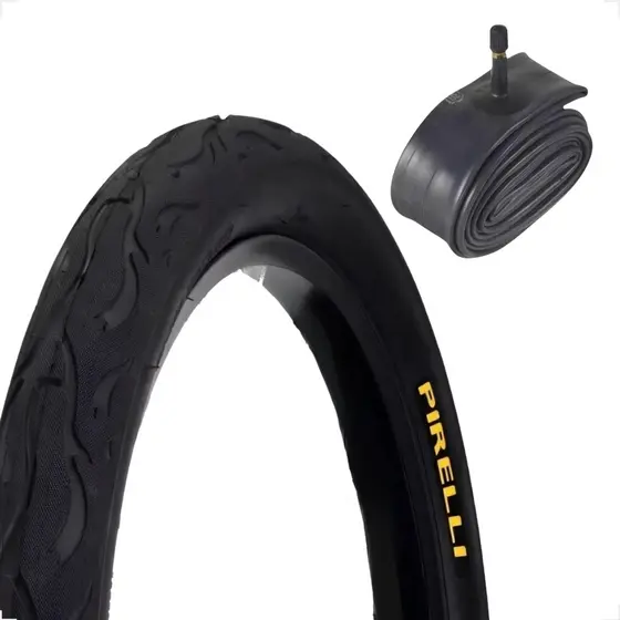 Pneu Pirelli Tornado Beta Aro 24 X 2.125 Tipo Flame Balão Slick Bicicleta + Camara de ar shiver