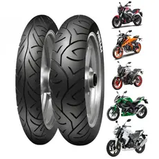 Kit Par Pneu Pirelli Sport Demon 110/70-17 54H TL + 140/70-17 66H TL Original Yamaha Mt03 Fz25 R3 Honda z400 Twister 250