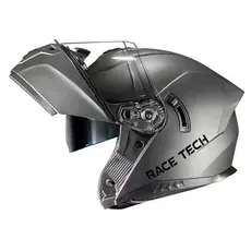 Capacete Masculino Moto Motoqueiro Articulado Robocop CinzaTitanium Fosco Signal Easy Fit Óculos Interno lançamento 2025
