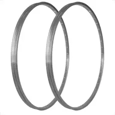 Kit Aros 26 X 1.95 36 furos  bicicleta bike passeio Vzan Cor alumínio natural