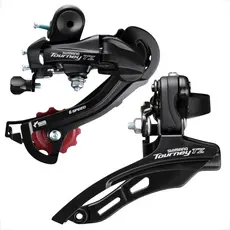 CAMBIO DIANTEIRO E TRASEIRO KIT SHIMANO ORIGINAL TOURNEY TZ500 6 VELOCIDADES ARO 26 E 29 SPEED