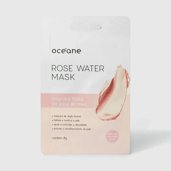Máscara Facial com Água de Rosas - Rose Water Mask 8g