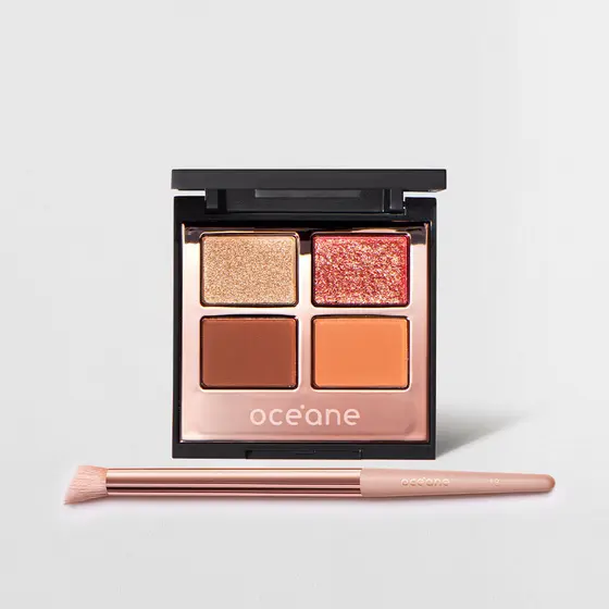 Kit Paleta de Sombras Power Glow Océane Edition + Pincel para Sombra Ocn13 (2 Produtos)