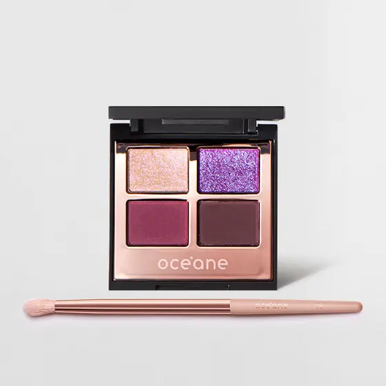 Kit Paleta de Sombras Night Glam Océane Edition + Pincel para Sombra Ocn8 (2 Produtos)