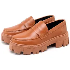 Sapato Mocassim Dubuy Oxford Feminino Tratorada Caramelo 1404FG