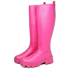 Bota Galocha Dubuy Feminino Cano Alto Rosa 1810FG
