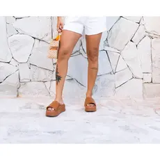 Sandalia Papete Dubuy Tamanco Feminino Caramelo Babi 2062DB