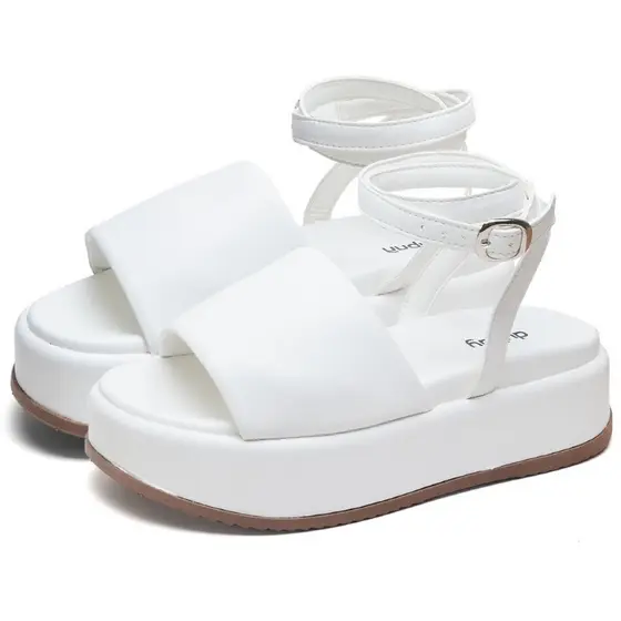 Sandalia Papete Dubuy Tamanco Feminino Branco Madu 2065DB