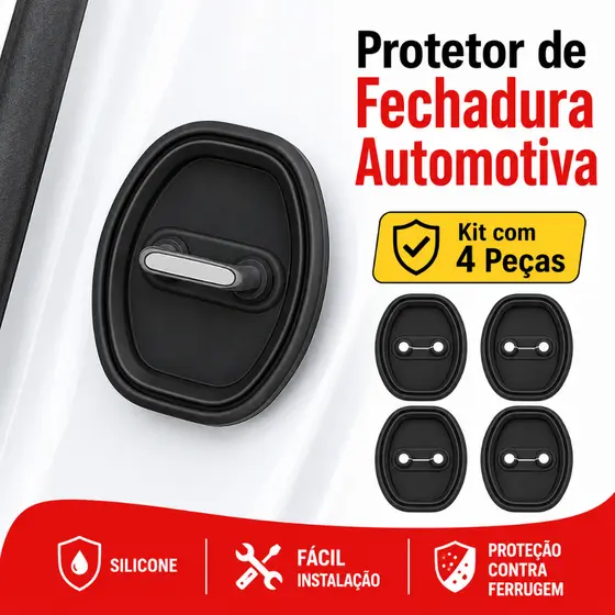 Kit 4 Pcs Amortecedor Fechadura Borracha Protetor Porta Do Carro Batente Anti Impacto Colisão Veicular Universal Carpei