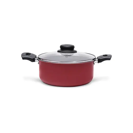 Caçarola Com Tampa Brinox Ruby Antiaderente 1,9 Litros Ø 18 cm Vermelho