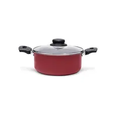 Caçarola Com Tampa Brinox Ruby Antiaderente 1,9 Litros Ø 18 cm Vermelho