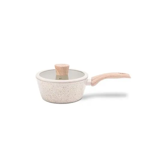 Panela de Indução com Tampa Brinox Ceramic Life Sirius Vanilla - Ø20 cm - 2,1 Litros Revestimento Cerâmico Antiaderente