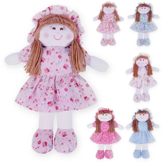 Kit Bonecas de Pano 30cm Vestido Decoração Quarto Infantil Bebê Criança Antialérgico -  Sortidas