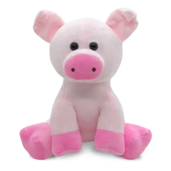 Porco De Pelúcia Fazendinha 25cm Decoração Infantil Quarto Bebê