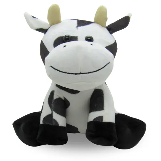 Vaca De Pelúcia Fazendinha 25cm Decoração Infantil Quarto Bebê Safari Animal Fazenda